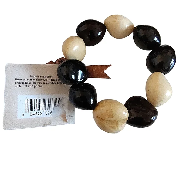 Genuine Kukui Tree Nuts Strand Bracelet NEW - Picture 5 of 6